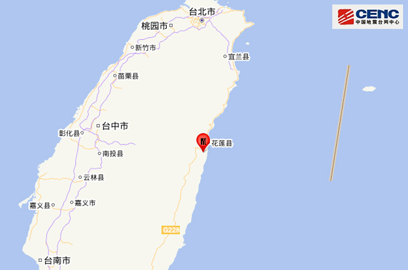 臺灣花蓮縣海域發生7.3級地震，建筑出現傾斜